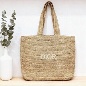 GWP Dior Beauty Beige Woven Tote NWOT Package Sealed